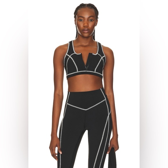 Spiritual Gangster Other - NWT Black and White Vera Zip Front Bra